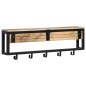vidaXL Garderobe 87x10x28 cm Raues Massivholz Mango vidaXL Garderobe 87x10x28 cm Raues Massivholz Mango
