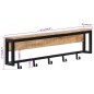 vidaXL Garderobe 87x10x28 cm Raues Massivholz Mango vidaXL Garderobe 87x10x28 cm Raues Massivholz Mango