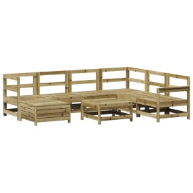 vidaXL 8-tlg. Garten-Sofagarnitur Kiefernholz Imprägniert