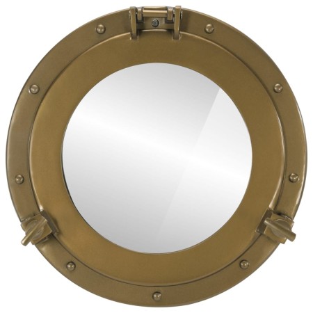 vidaXL Bullaugen-Spiegel Wandmontage Ø38 cm Aluminium und Glas