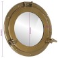 vidaXL Bullaugen-Spiegel Wandmontage Ø38 cm Aluminium und Glas vidaXL Bullaugen-Spiegel Wandmontage Ø38 cm Aluminium und Glas