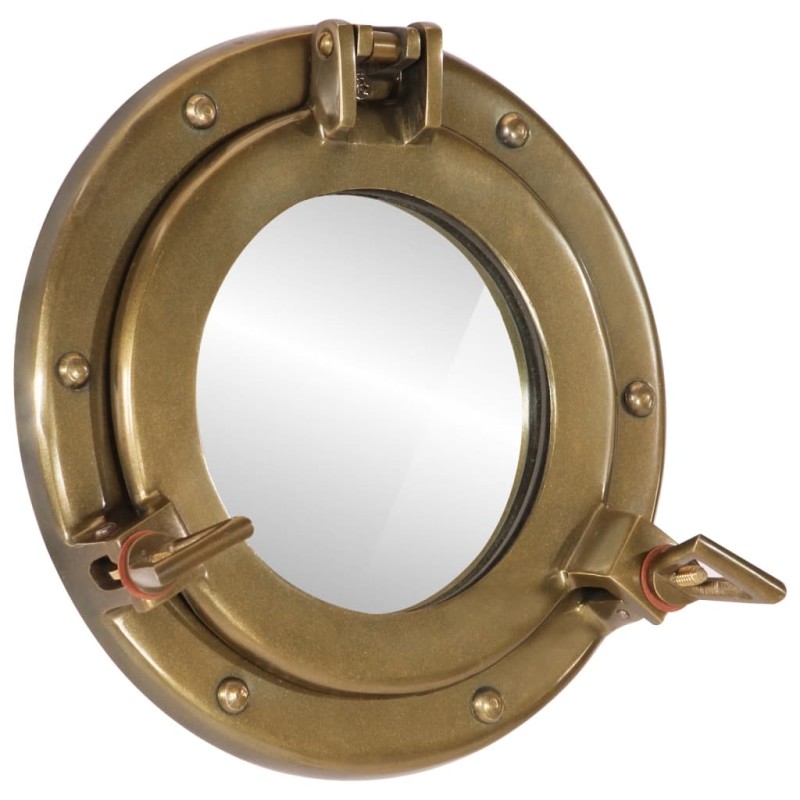 vidaXL Bullaugen-Spiegel Wandmontage Ø23 cm Aluminium und Glas vidaXL Bullaugen-Spiegel Wandmontage Ø23 cm Aluminium und Glas
