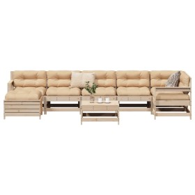 vidaXL 8-tlg. Garten-Sofagarnitur Massivholz Kiefer