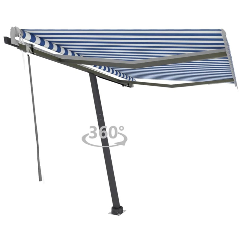 Standmarkise Automatisch 300x250 cm Blau/Weiß Standmarkise Automatisch 300x250 cm Blau/Weiß