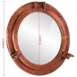 vidaXL Bullaugen-Spiegel Wandmontage Ø50 cm Aluminium und Glas vidaXL Bullaugen-Spiegel Wandmontage Ø50 cm Aluminium und Glas