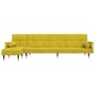 vidaXL Schlafsofa in L-Form Gelb 271x140x70 cm Samt vidaXL Schlafsofa in L-Form Gelb 271x140x70 cm Samt