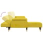 vidaXL Schlafsofa in L-Form Gelb 271x140x70 cm Samt vidaXL Schlafsofa in L-Form Gelb 271x140x70 cm Samt