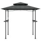 vidaXL Grillpavillon mit Seitenregalen Anthrazit 240x150x243 cm Stahl vidaXL Grillpavillon mit Seitenregalen Anthrazit 240x150x243 cm Stahl