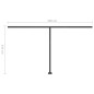 vidaXL Markise Manuell Einziehbar mit LED 400x350 cm Orange Braun vidaXL Markise Manuell Einziehbar mit LED 400x350 cm Orange Braun