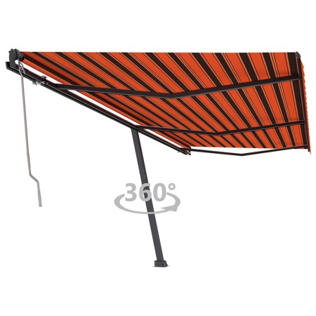 vidaXL Standmarkise Automatisch 600x350 cm Orange/Braun