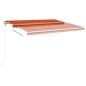 vidaXL Markise Automatisch Einziehbar mit Pfosten 4x3,5 m Orange Braun vidaXL Markise Automatisch Einziehbar mit Pfosten 4x3,5 m Orange Braun