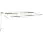 Automatische Markise mit LED & Windsensor 500x350 cm Cremeweiß Automatische Markise mit LED & Windsensor 500x350 cm Cremeweiß