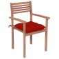 vidaXL Stapelbare Gartenstühle mit Kissen 6 Stk. Massivholz Teak vidaXL Stapelbare Gartenstühle mit Kissen 6 Stk. Massivholz Teak