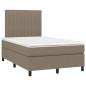 vidaXL Boxspringbett mit Matratze & LED Taupe 120x190 cm Stoff vidaXL Boxspringbett mit Matratze & LED Taupe 120x190 cm Stoff
