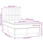 vidaXL Boxspringbett mit Matratze & LED Taupe 120x190 cm Stoff vidaXL Boxspringbett mit Matratze & LED Taupe 120x190 cm Stoff