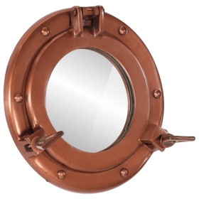 vidaXL Bullaugen-Spiegel Wandmontage Ø23 cm Aluminium und Glas