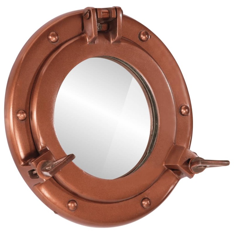 vidaXL Bullaugen-Spiegel Wandmontage Ø23 cm Aluminium und Glas vidaXL Bullaugen-Spiegel Wandmontage Ø23 cm Aluminium und Glas