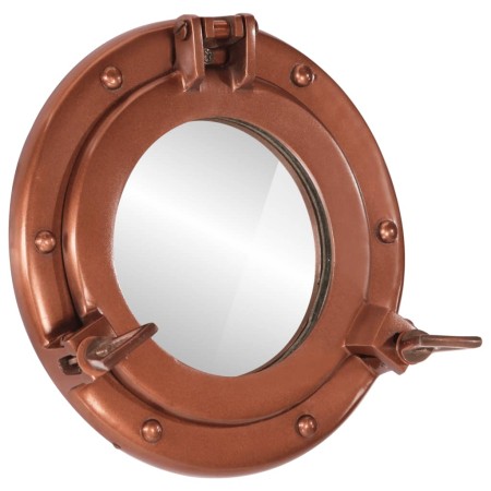 vidaXL Bullaugen-Spiegel Wandmontage Ø23 cm Aluminium und Glas