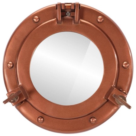 vidaXL Bullaugen-Spiegel Wandmontage Ø23 cm Aluminium und Glas