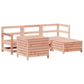 vidaXL 5-tlg. Garten-Sofagarnitur Massivholz Douglasie