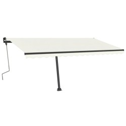 Gelenkarmmarkise Einziehbar mit LED 400x350 cm Creme