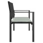 vidaXL Gartenbank 2-Sitzer mit Kissen Schwarz Poly Rattan vidaXL Gartenbank 2-Sitzer mit Kissen Schwarz Poly Rattan