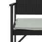 vidaXL Gartenbank 2-Sitzer mit Kissen Schwarz Poly Rattan vidaXL Gartenbank 2-Sitzer mit Kissen Schwarz Poly Rattan