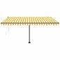 Automatische Markise mit LED & Windsensor 400x300 cm Gelb/Weiß Automatische Markise mit LED & Windsensor 400x300 cm Gelb/Weiß