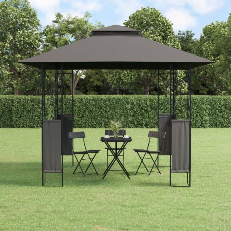 vidaXL Pavillon mit Dach Anthrazit 300x300x270 cm Stahl vidaXL Pavillon mit Dach Anthrazit 300x300x270 cm Stahl