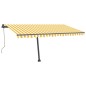 Automatische Markise mit LED & Windsensor 400x300 cm Gelb/Weiß Automatische Markise mit LED & Windsensor 400x300 cm Gelb/Weiß