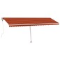 vidaXL Standmarkise Automatisch 600x350 cm Orange/Braun vidaXL Standmarkise Automatisch 600x350 cm Orange/Braun