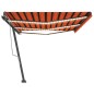 vidaXL Markise Manuell Einziehbar mit LED 600x350 cm Orange Braun vidaXL Markise Manuell Einziehbar mit LED 600x350 cm Orange Braun