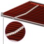 vidaXL Markise Manuell Einziehbar mit LED 600x350 cm Orange Braun vidaXL Markise Manuell Einziehbar mit LED 600x350 cm Orange Braun