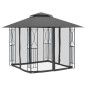 vidaXL Pavillon mit Seitenwänden Anthrazit 300x300x270 cm Stahl vidaXL Pavillon mit Seitenwänden Anthrazit 300x300x270 cm Stahl