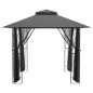 vidaXL Pavillon mit Seitenwänden Anthrazit 300x300x270 cm Stahl vidaXL Pavillon mit Seitenwänden Anthrazit 300x300x270 cm Stahl