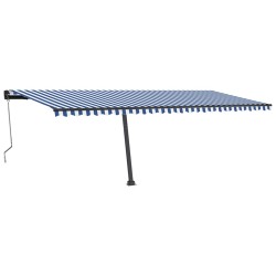 Automatische Markise mit LED & Windsensor 600x350 Blau und Weiß