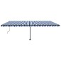 Automatische Markise mit LED & Windsensor 600x350 Blau und Weiß Automatische Markise mit LED & Windsensor 600x350 Blau und Weiß