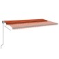 vidaXL Markise Automatisch Einziehbar 600x350 cm Orange und Braun vidaXL Markise Automatisch Einziehbar 600x350 cm Orange und Braun