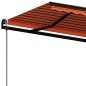 vidaXL Markise Automatisch Einziehbar 600x350 cm Orange und Braun vidaXL Markise Automatisch Einziehbar 600x350 cm Orange und Braun