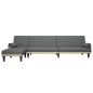 vidaXL Schlafsofa in L-Form Dunkelgrau 260x140x70 cm Stoff vidaXL Schlafsofa in L-Form Dunkelgrau 260x140x70 cm Stoff