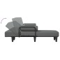 vidaXL Schlafsofa in L-Form Dunkelgrau 260x140x70 cm Stoff vidaXL Schlafsofa in L-Form Dunkelgrau 260x140x70 cm Stoff