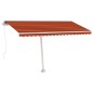 vidaXL Markise Manuell Einziehbar mit LED 400x350 cm Orange Braun vidaXL Markise Manuell Einziehbar mit LED 400x350 cm Orange Braun