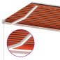 vidaXL Markise Manuell Einziehbar mit LED 400x350 cm Orange Braun vidaXL Markise Manuell Einziehbar mit LED 400x350 cm Orange Braun