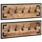 vidaXL Garderoben 2 Stk. 80x8x25 cm Raues Massivholz Mango vidaXL Garderoben 2 Stk. 80x8x25 cm Raues Massivholz Mango