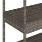 vidaXL Barwagen 3 Böden Grau Poly Rattan und Massivholz Akazie vidaXL Barwagen 3 Böden Grau Poly Rattan und Massivholz Akazie