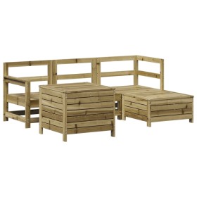 vidaXL 5-tlg. Garten-Sofagarnitur Kiefernholz Imprägniert