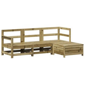 vidaXL 4-tlg. Garten-Sofagarnitur Kiefernholz Imprägniert
