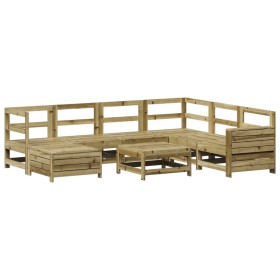 vidaXL 8-tlg. Garten-Sofagarnitur Kiefernholz Imprägniert