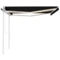 Automatische Markise mit LED & Windsensor 4,5x3 m Anthrazit Automatische Markise mit LED & Windsensor 4,5x3 m Anthrazit