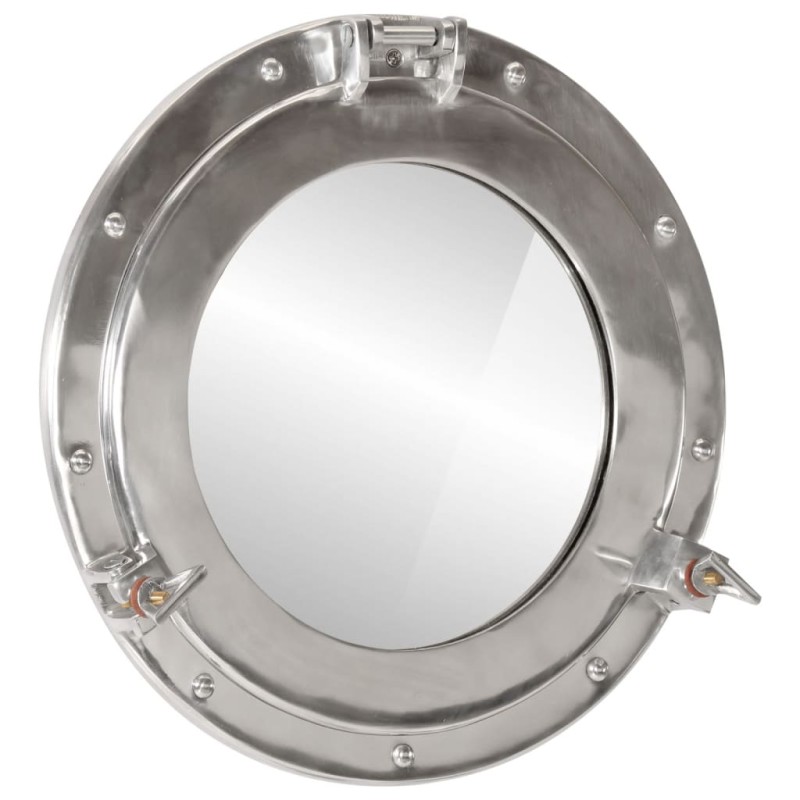 vidaXL Bullaugen-Spiegel Wandmontage Ø38 cm Aluminium und Glas vidaXL Bullaugen-Spiegel Wandmontage Ø38 cm Aluminium und Glas